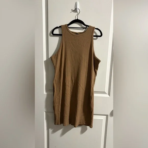 Sleeveless Tan Dress - Picture 2 of 3